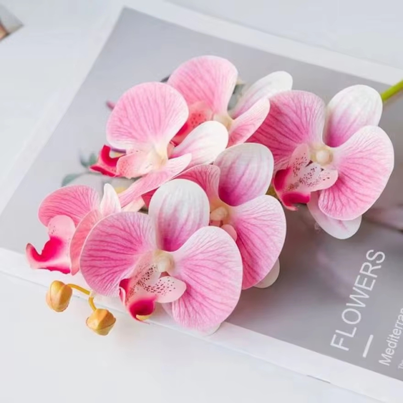 Wedding Arch Flower - 3D 造花プラスチック蝶蘭ホーム花瓶テーブル装飾結婚式屋外ガーデン花嫁のブーケ DIY 花輪ギフトボックス