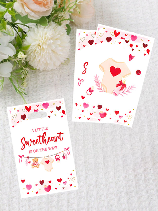Wedding/Event Supply Store - 20個/40個入りパーティーギフトバッグ、ハートプリントと恋人の文字が入った半袖バッグ、誕生日や性別発表のギフト包装に最適、誕生日、フェスティバル、パーティー、イベント、パーティー記念品バッグ、イベントやパーティー用品、オフィスギフトに最適、持ち運びが簡単、保管も簡単。