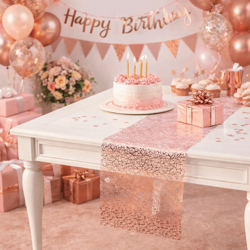 Table Runner Sequin - スパークリンググリッターテーブルランナー長方形カオスパターンテーブルカバー高級ポリエステルスパンコールテーブルクロスダイニングテーブル装飾