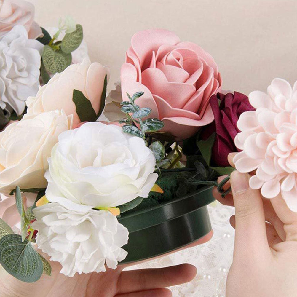 Wedding Supply Decor - 2個入り丸型花用土、吸水性のあるフラワーベース、フラワーデコレーションボウル、ウェディングイベント用