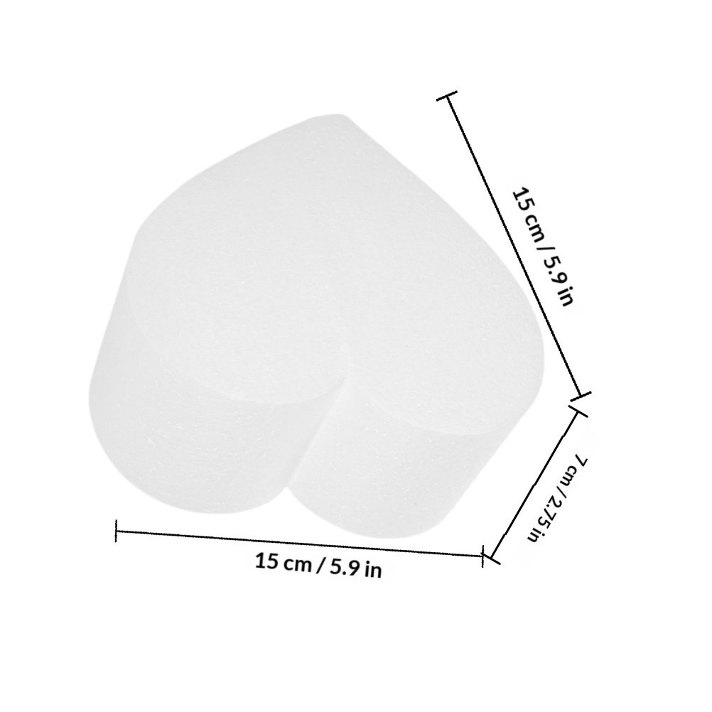 4個入りハート型フォームケーキダミー ケーキデコレーション練 - Wedding Supply Decor のレビューと価格