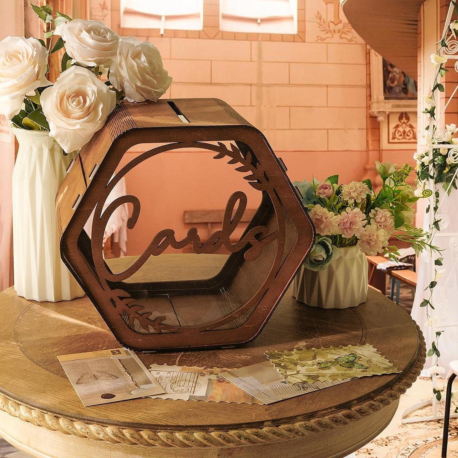 結婚式のカードボックス 封筒型マネーボックス センターピース - Wedding Card Box のレビューと価格