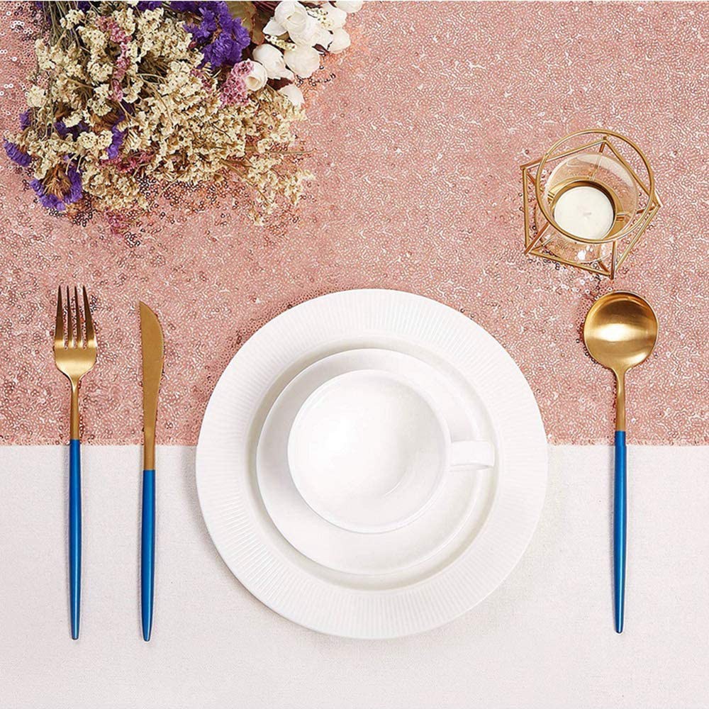LICE-キラキラローズゴールドスパンコールテーブルランナー - Table Runner Sequin のレビューと価格