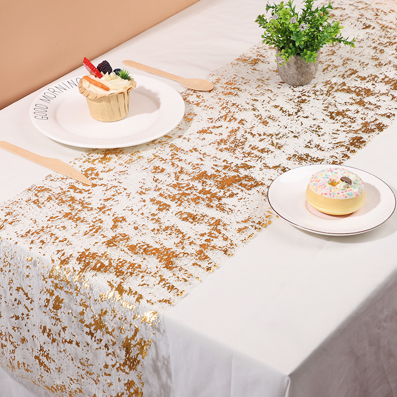 メタリックゴールドテーブルランナースパンコールグリッターメッ - Table Runner Sequin のレビューと価格