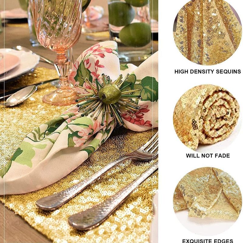 テーブルランナー,結婚式の装飾,ベビーシャワー,誕生日パーテ - Table Runner Sequin のレビューと価格