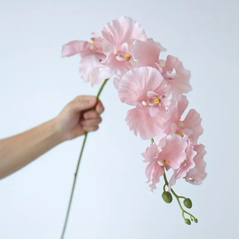 ロングブランチ蝶蘭造花ホームカーテンウォール結婚式の装飾クリ - Wedding Arch Flower のレビューと価格