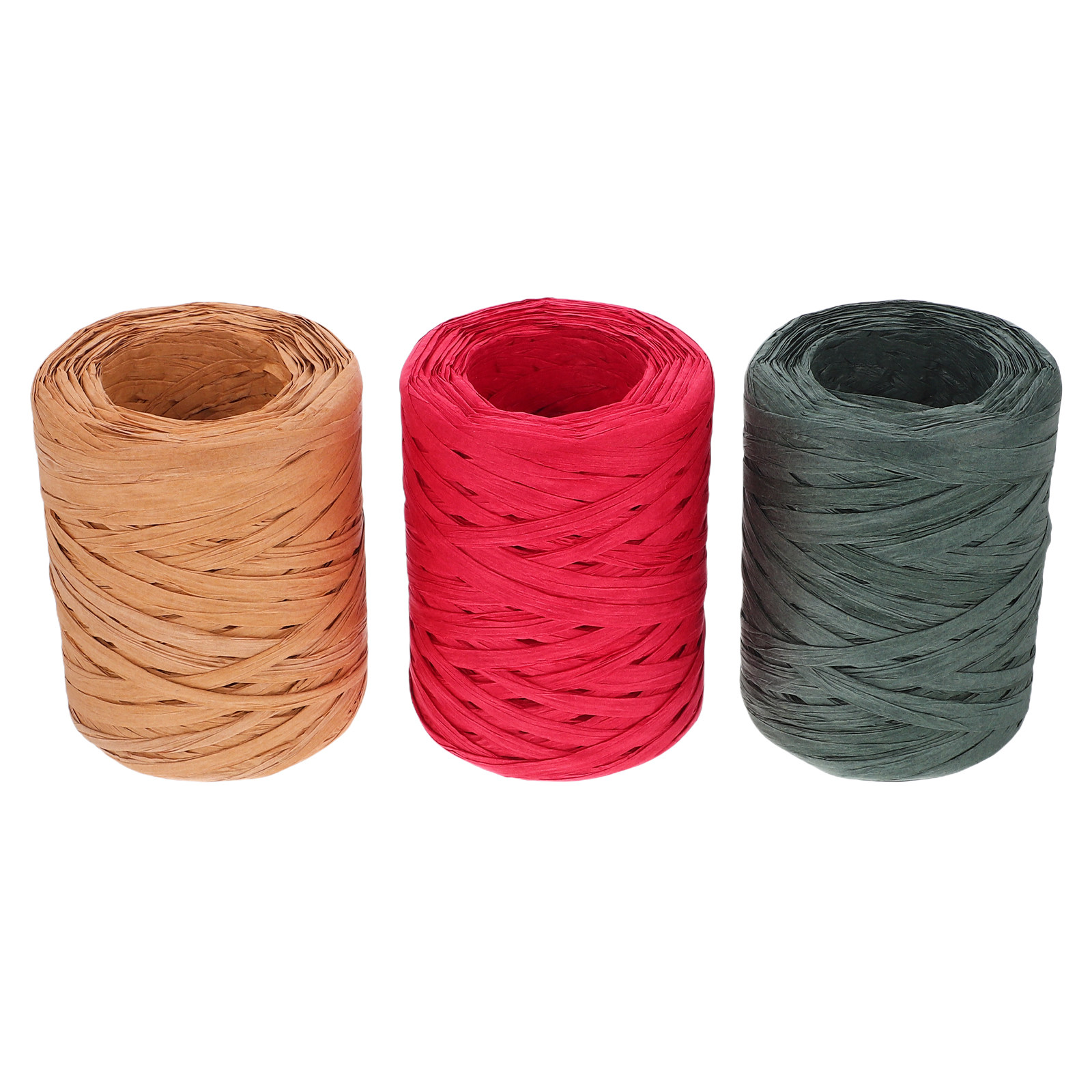 3ロール素朴なラフィア紙リボン、麻ひもリボン、ギフトラッピン - Papercraft Supply Ribbon のレビューと価格