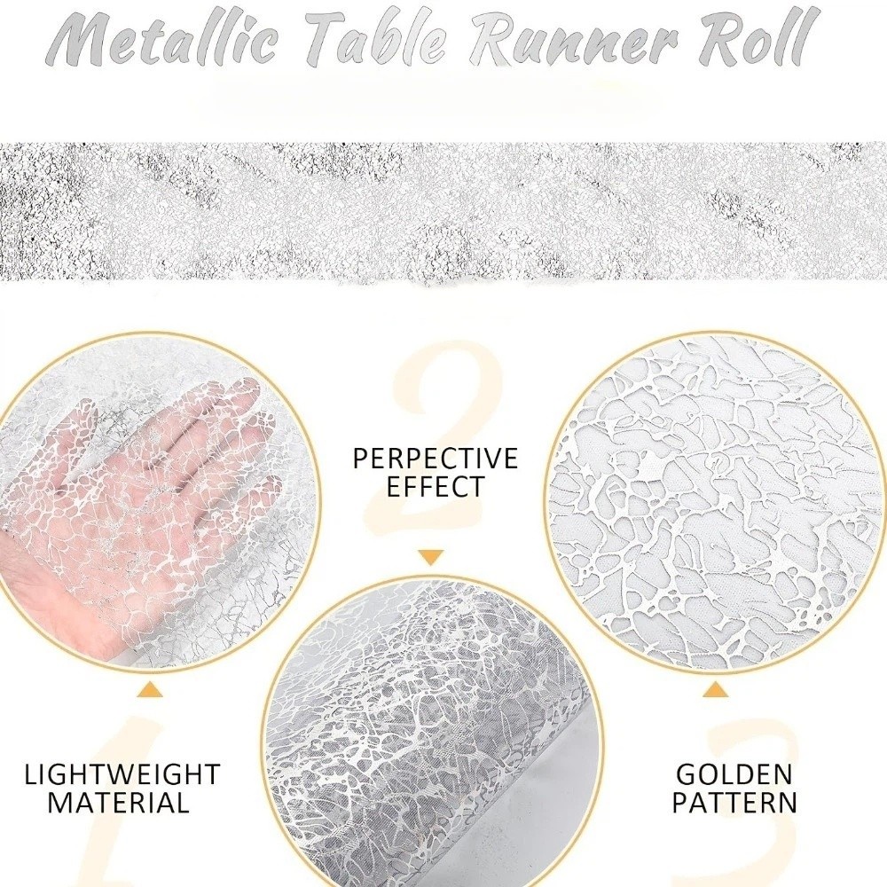 キラキラ輝くグリッターテーブルランナー 長方形カオスパターン - Table Runner Sequin のレビューと価格