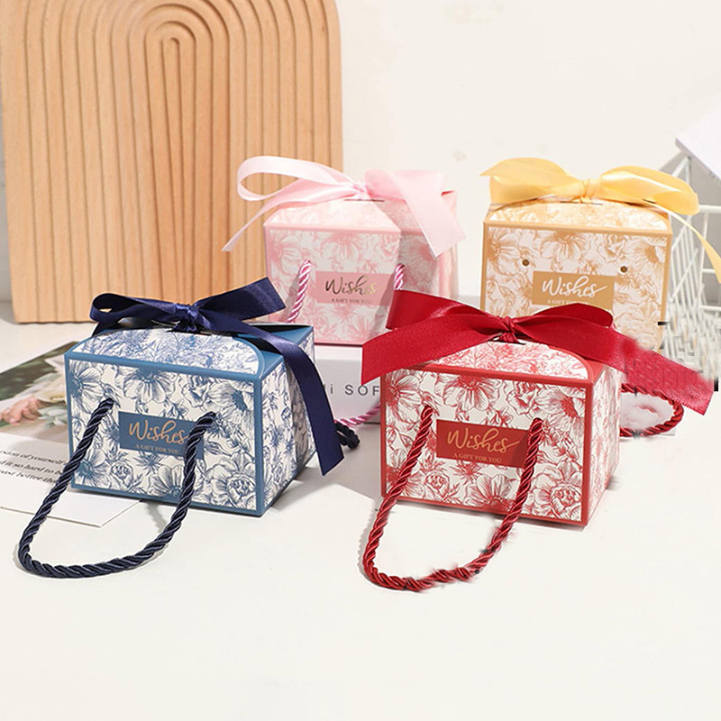 テープ付きパッケージボックス、ハンドル付きキャンディーボック - Wedding Supply.Box のレビューと価格