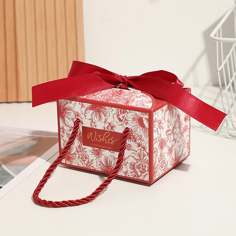 テープ付きパッケージボックス、ハンドル付きキャンディーボック - Wedding Supply.Box のレビューと価格
