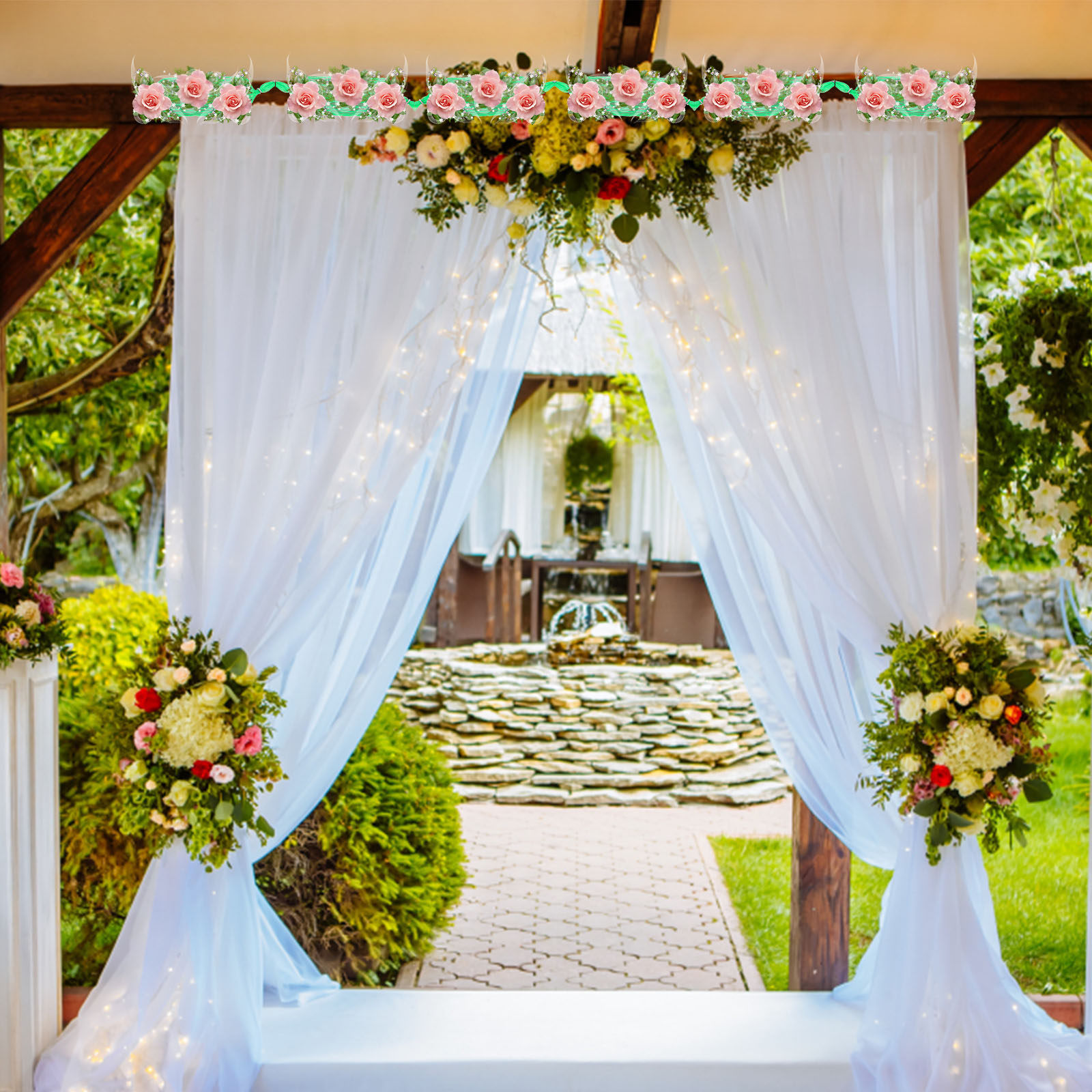 1セット フローラルフォームガーランド ソーセージ型 フラワ - Wedding Supply Decor のレビューと価格
