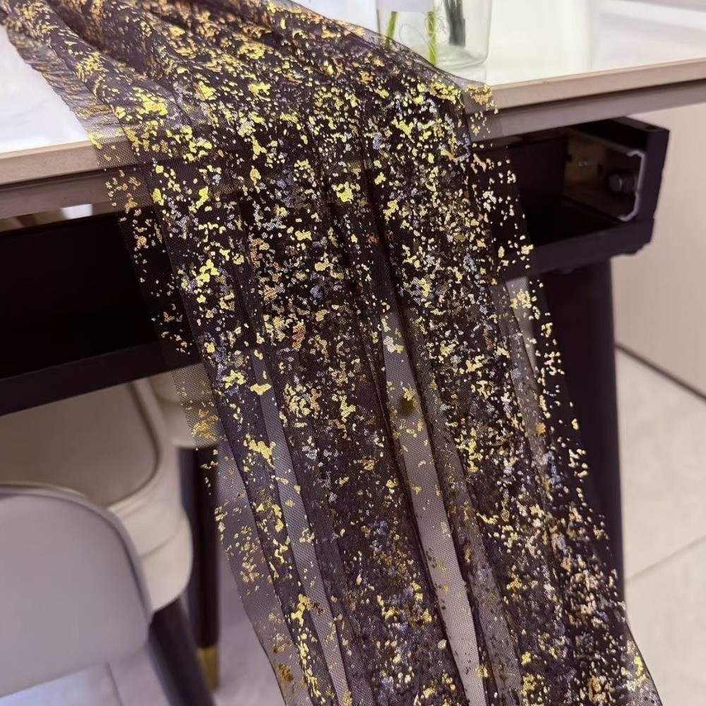 ゴールデンスパンコールグリッターホットスタンピングテーブルフ - Table Runner Sequin のレビューと価格
