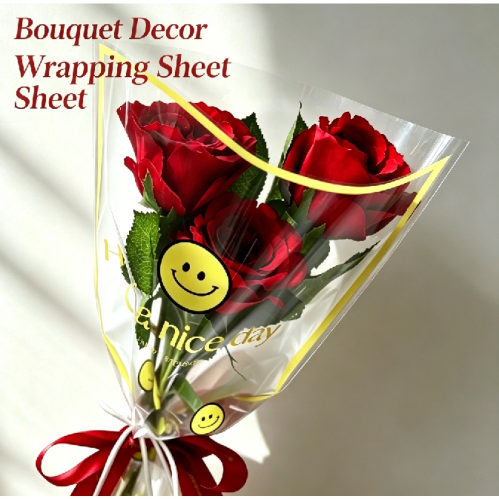 スマイリーマルチフラワー花柄スリーブDIYギフトブーケ結婚式 - Good Floral & Wedding Decor Supply Photos のレビューと価格