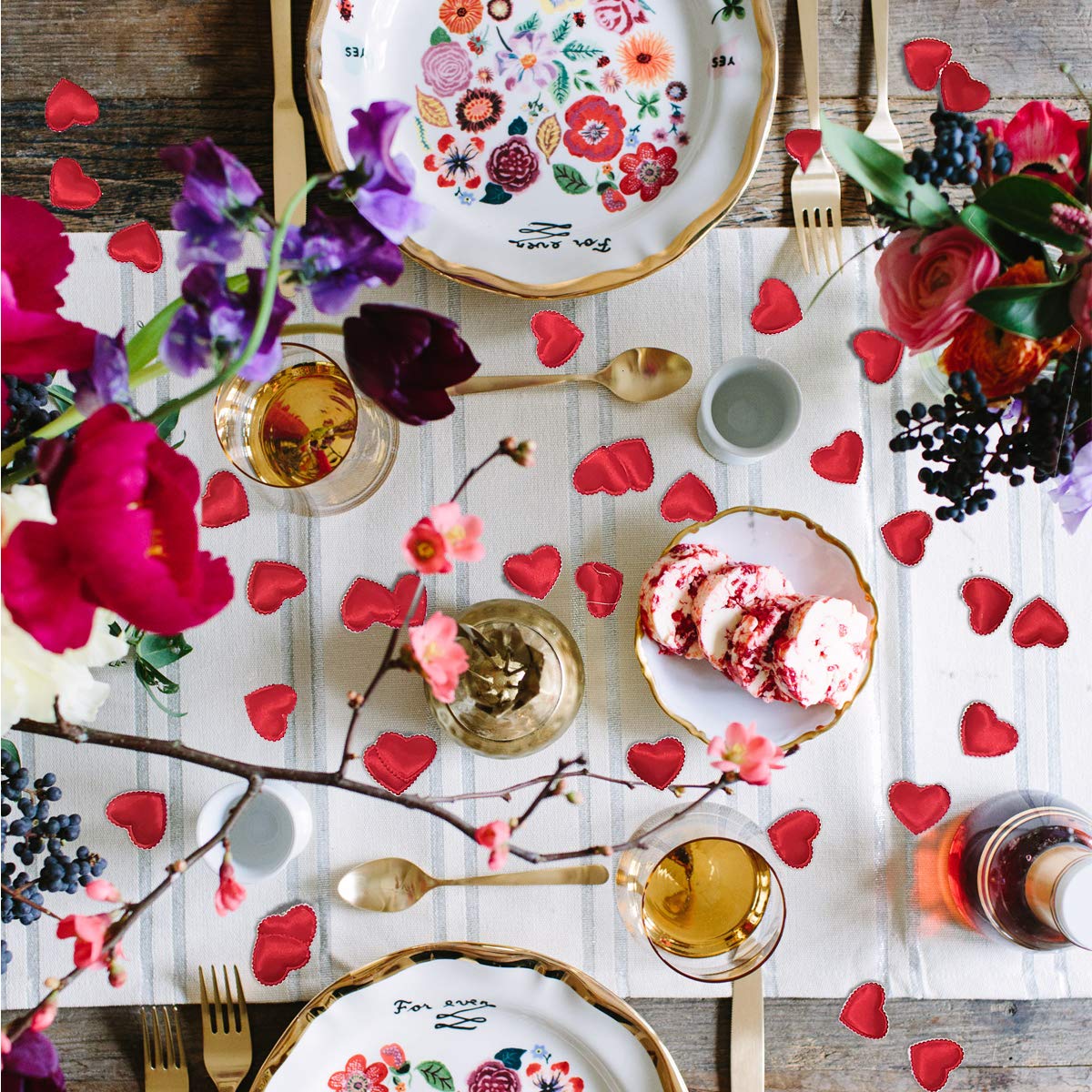 バレンタインデー 200 個 ロマンチックなパッド入り生地  - Wedding Hampers のレビューと価格