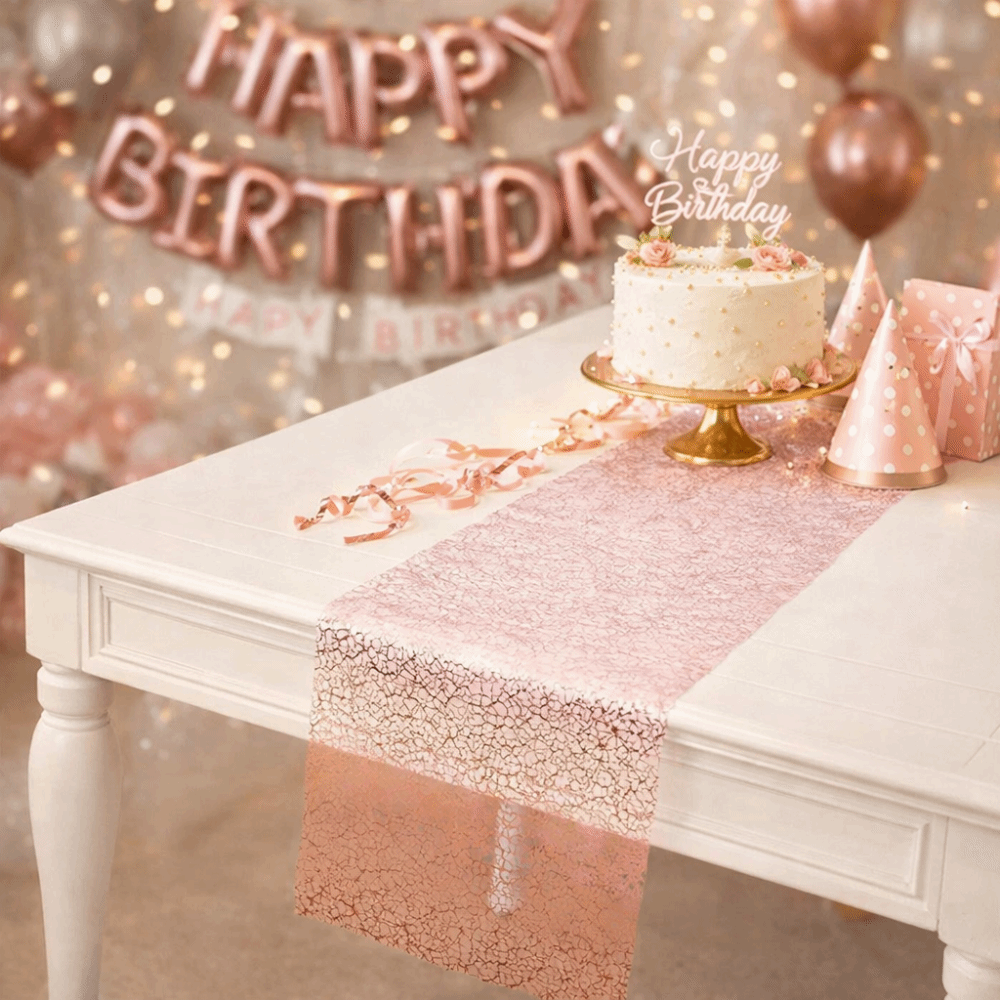 スパークリンググリッターテーブルランナー長方形カオスパターン - Table Runner Sequin のレビューと価格