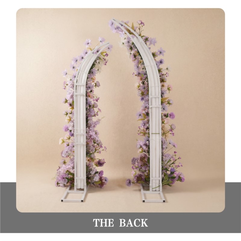 5D Uフラワー パープルピンクのユリ造花 ウェディングイベ - Wedding Arch Flower のレビューと価格