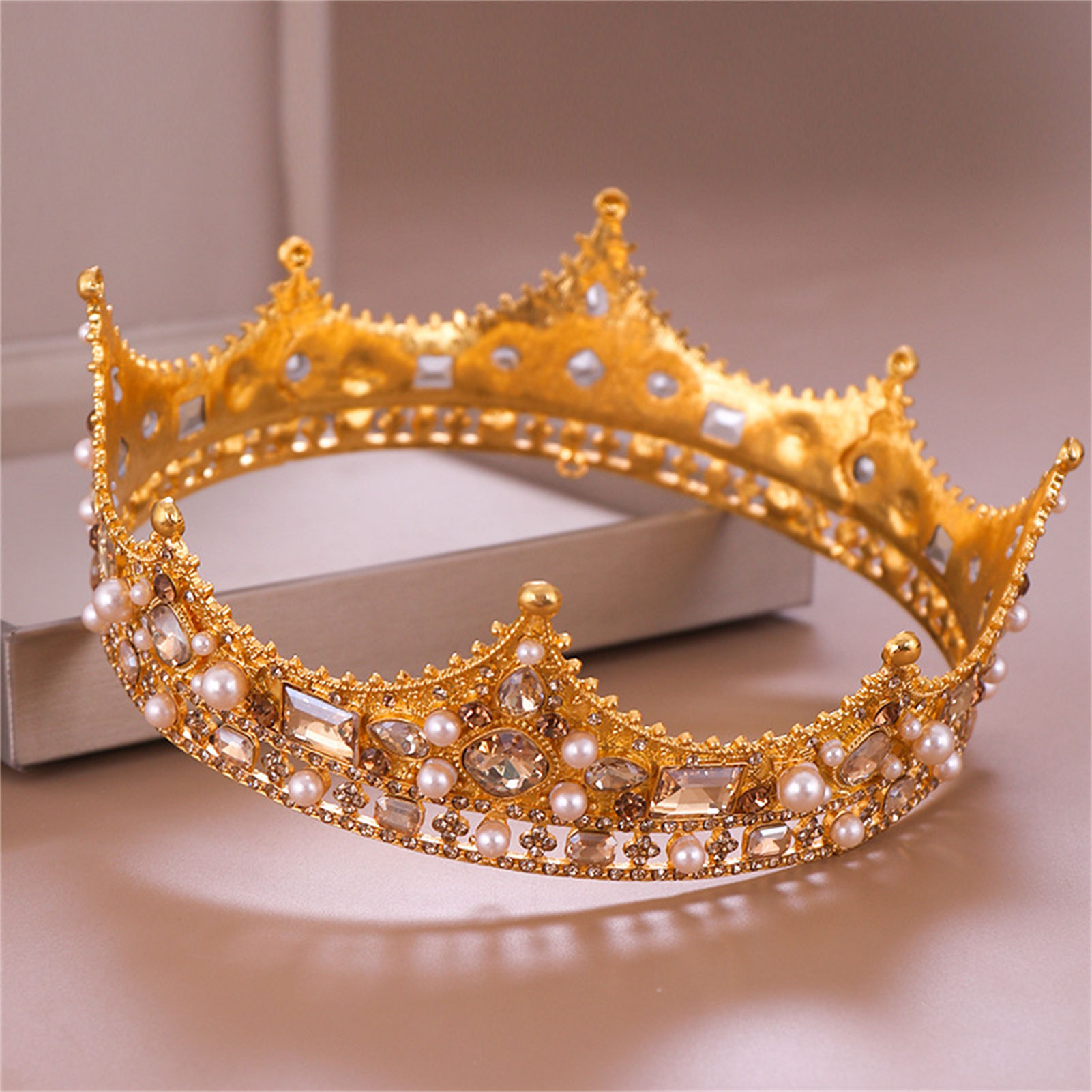 ブライダルクラウンラインストーンティアラバロックヘアアクセサ - Wedding Supply Decor のレビューと価格