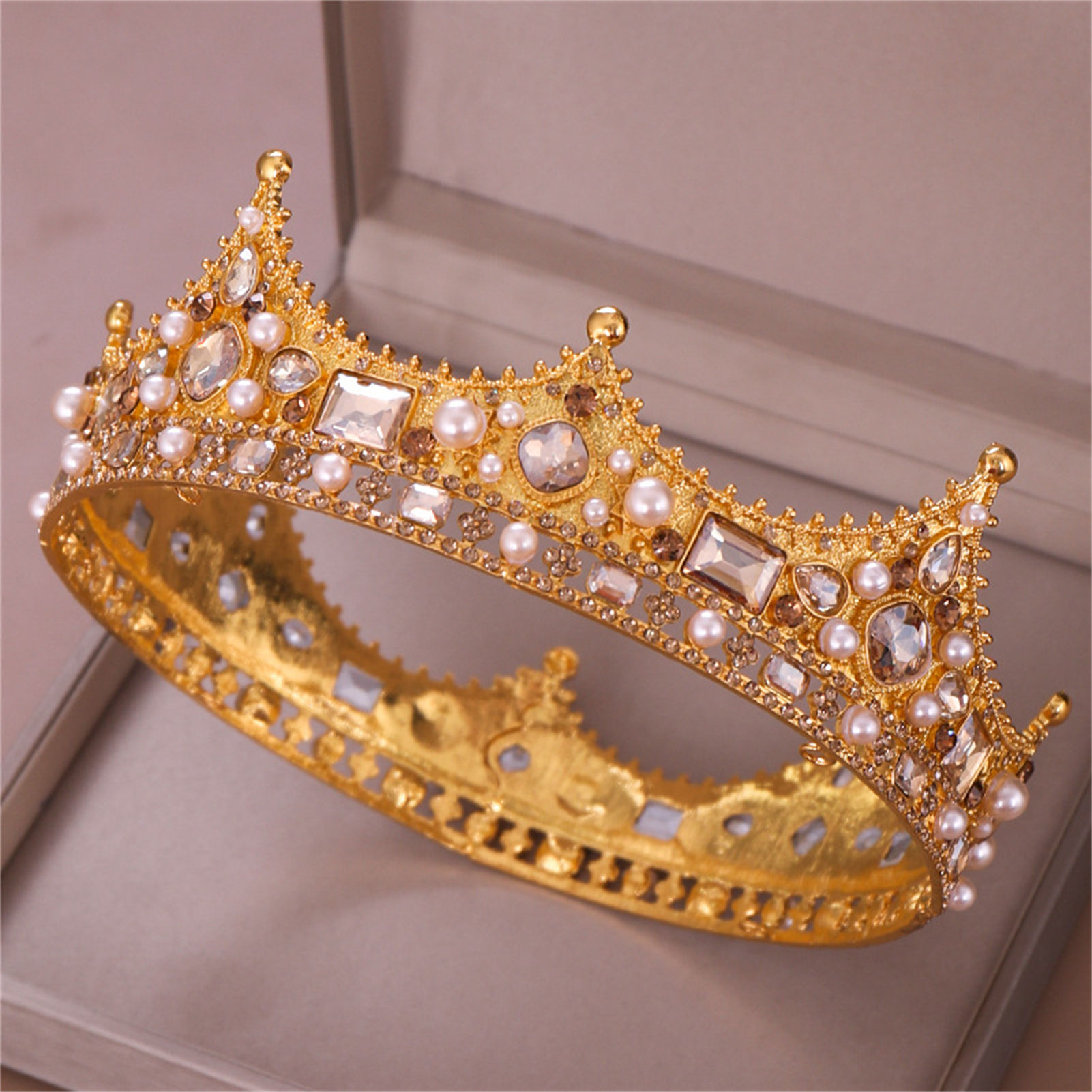 ブライダルクラウンラインストーンティアラバロックヘアアクセサ - Wedding Supply Decor のレビューと価格