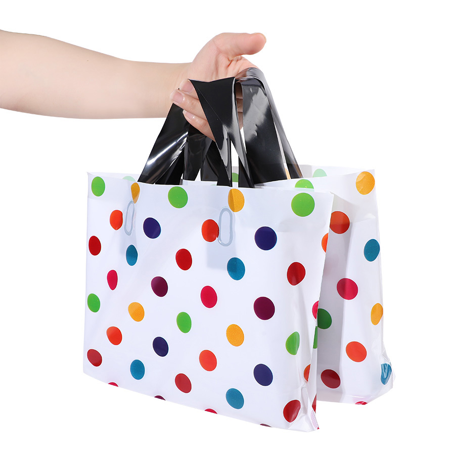 18 個水玉模様のトートバッグ厚みのある大型プラスチックギフ - Wedding/Event Supply Store のレビューと価格